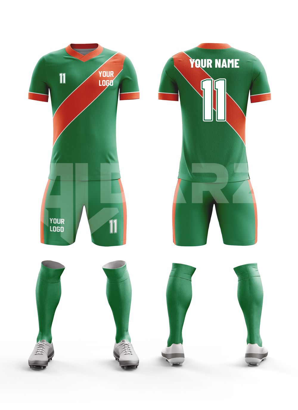 Custom Soccer Uniform – Emerald Strike Edition | Al Darz Custom Wear SCA-2