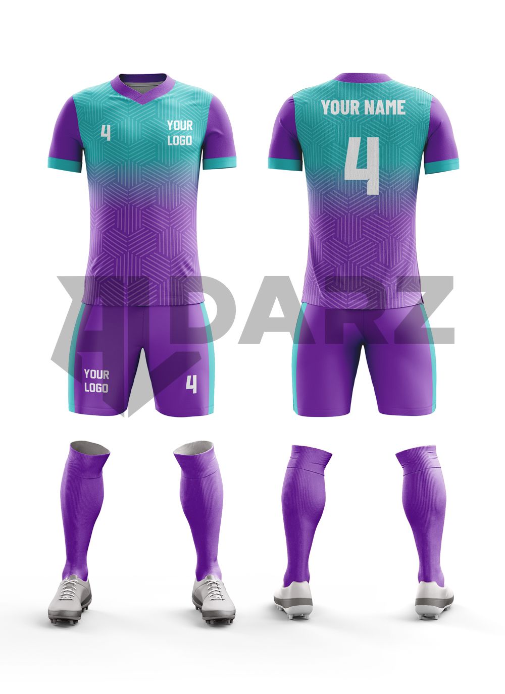 Custom Soccer Uniform – Prism Gradient Edition | Al Darz Custom Wear SCA-3