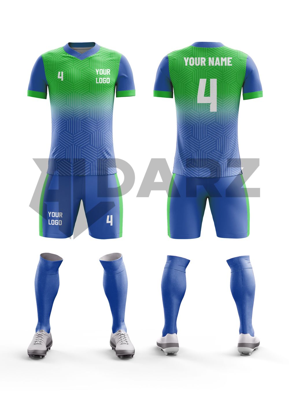 Custom Soccer Uniform – Prism Gradient Edition | Al Darz Custom Wear SCA-3
