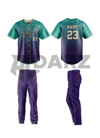 Custom Baseball Uniform – Teal Midnight Gradient Edition BRS-1