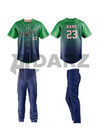Custom Baseball Uniform – Teal Midnight Gradient Edition BRS-1