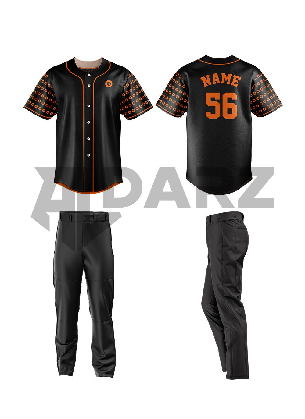 Custom Baseball Uniform – Midnight Neon Edition BRS-3