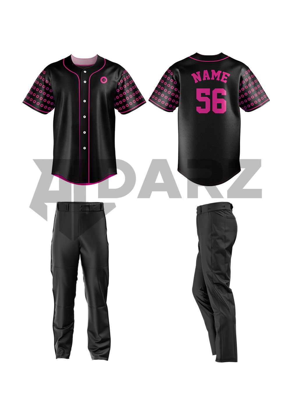 Custom Baseball Uniform – Midnight Neon Edition BRS-3