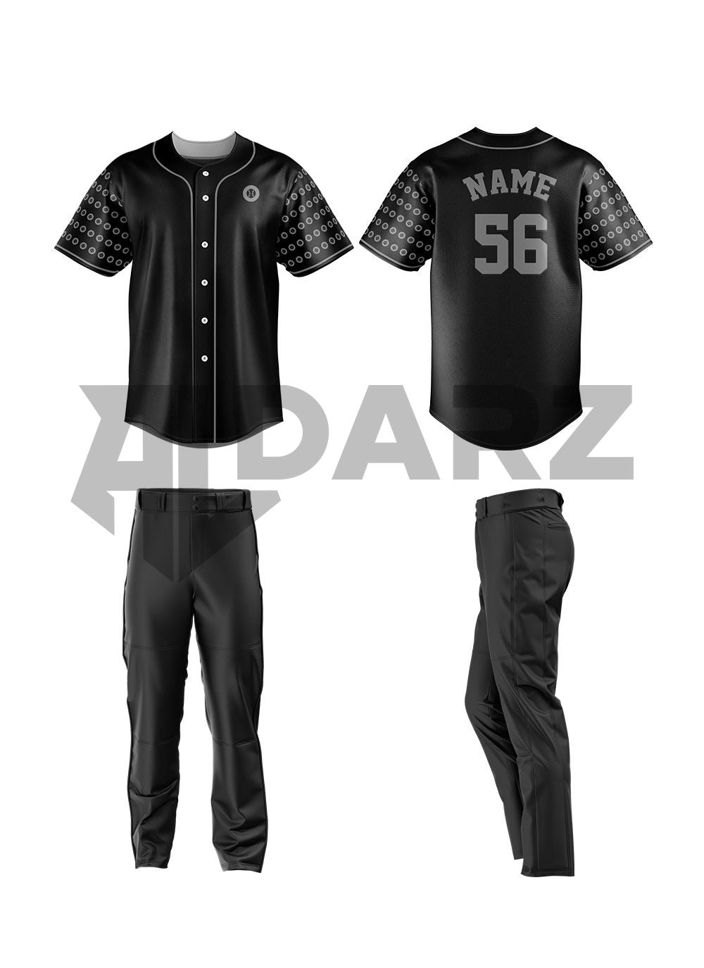 Custom Baseball Uniform – Midnight Neon Edition BRS-3