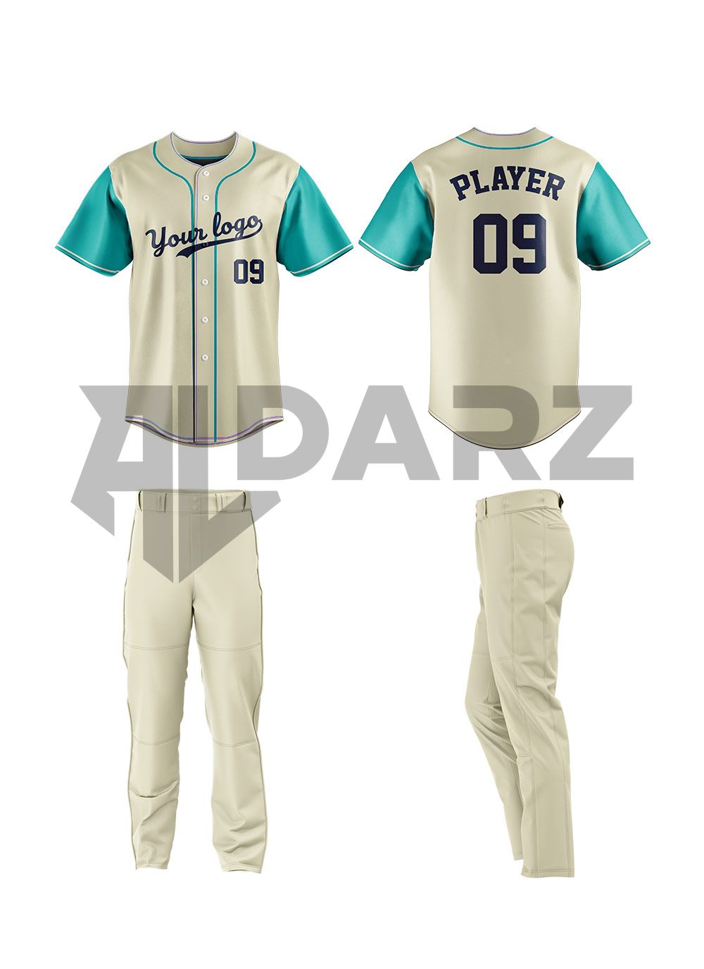 Custom Baseball Uniform – Vintage Cream Classic Edition BRS-4