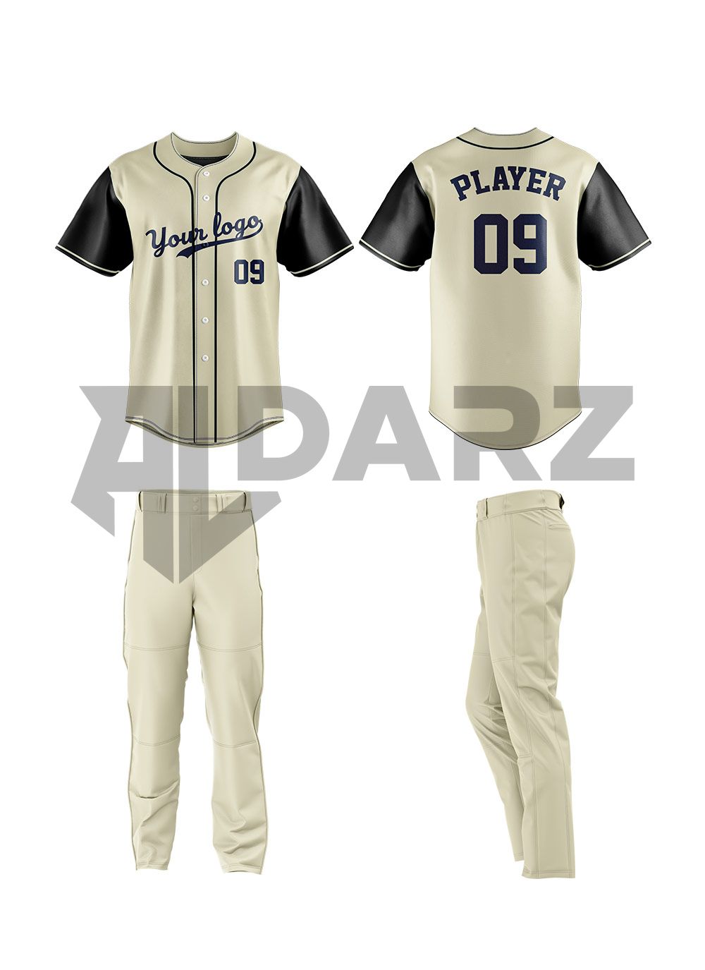 Custom Baseball Uniform – Vintage Cream Classic Edition BRS-4