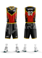 Custom Basketball Jersey – Inferno Blaze Edition | Al Darz Custom Wear UAE BKB-2