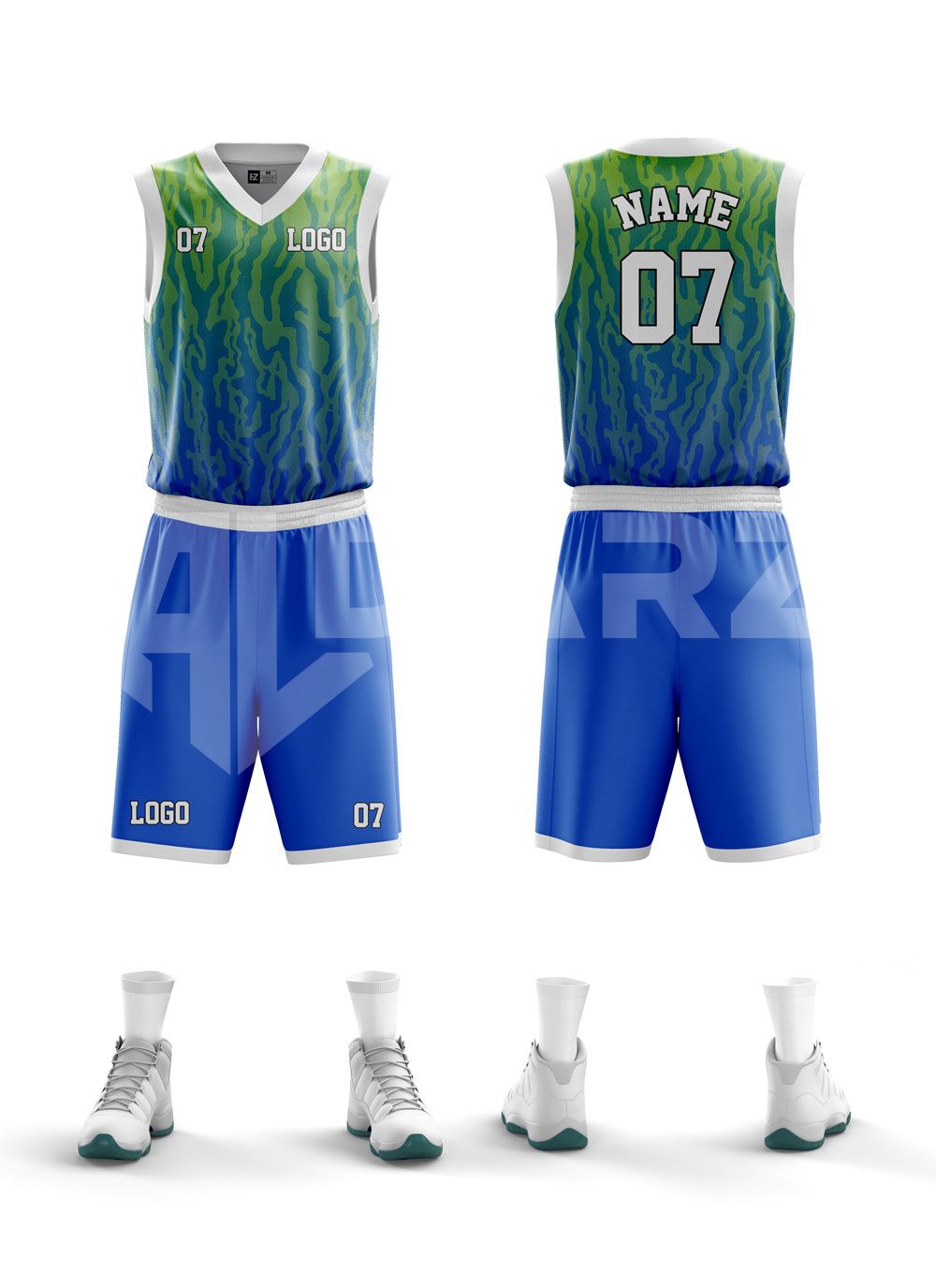 Custom Basketball Jersey – Aqua Surge Edition | Al Darz Custom Wear UAE BKB-3
