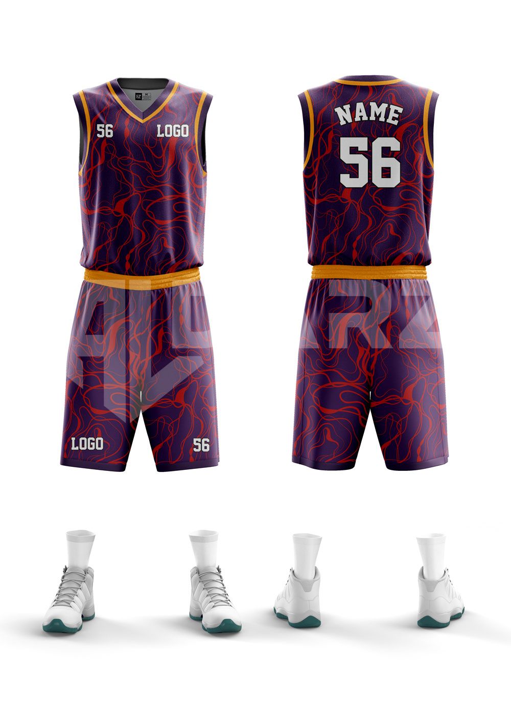 Custom Basketball Jersey – Wave Motion Edition | Al Darz Custom Wear UAE BKB-5
