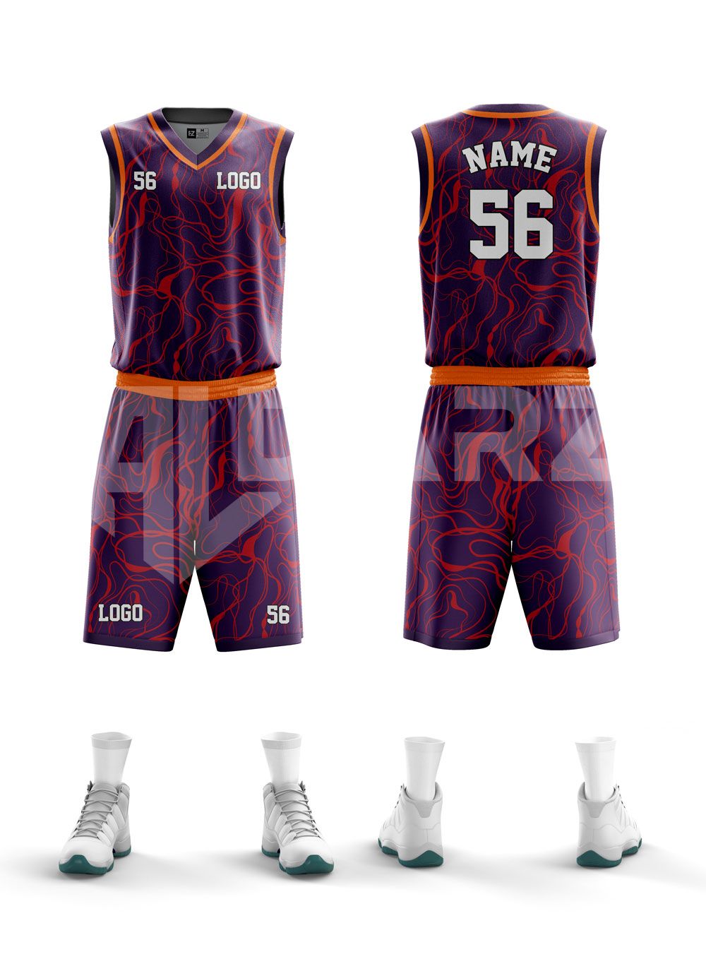 Custom Basketball Jersey – Wave Motion Edition | Al Darz Custom Wear UAE BKB-5