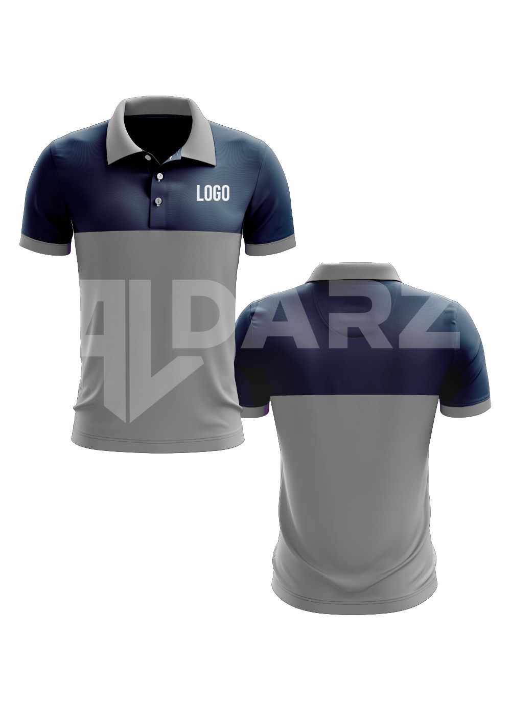 Custom Two-Tone Polo Shirt – Navy & Gold | Personalized Team & Corporate Polo PLS-1