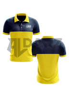 Custom Two-Tone Polo Shirt – Navy & Gold | Personalized Team & Corporate Polo PLS-1