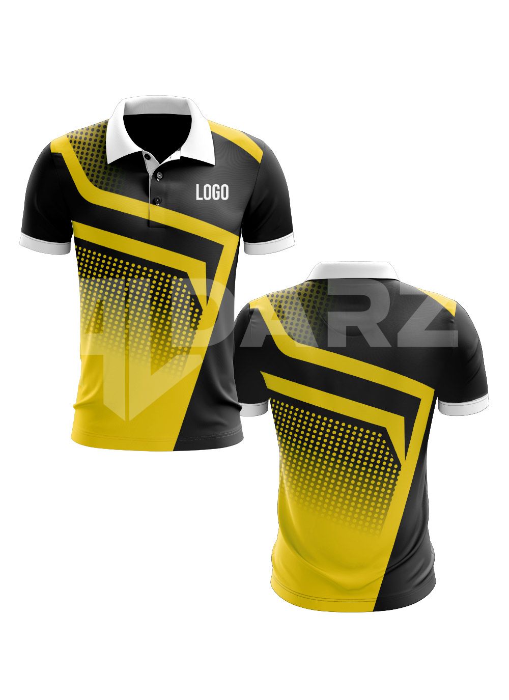 Custom Black & Orange Sports Polo Shirt – Personalized Sublimated Team & Corporate Polo PLS-4