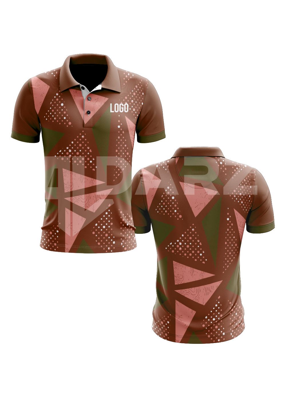 Custom Teal & Navy Geometric Polo Shirt – Personalized Sublimated Team & Corporate Polo PLS-5