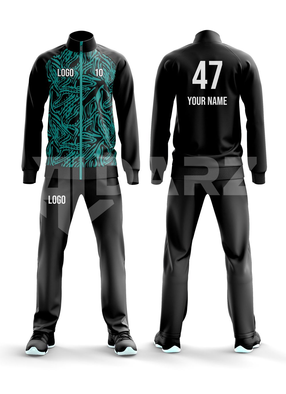 Custom Team Warmup Tracksuit – Ember Surge Edition | Al Darz Custom Wear TWS-4