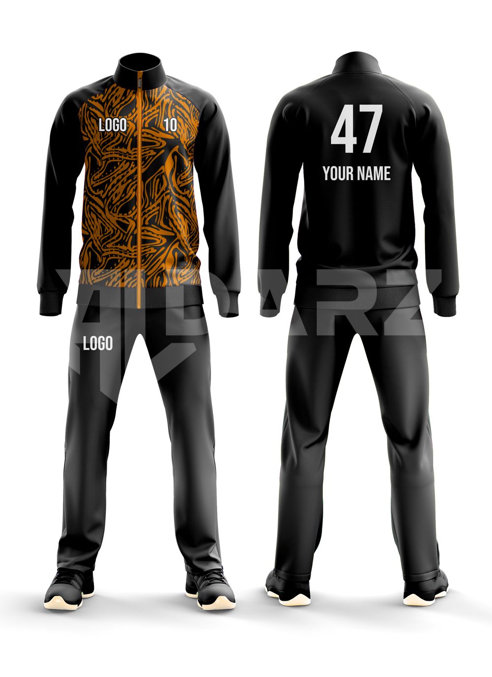 Custom Team Warmup Tracksuit – Ember Surge Edition | Al Darz Custom Wear TWS-4