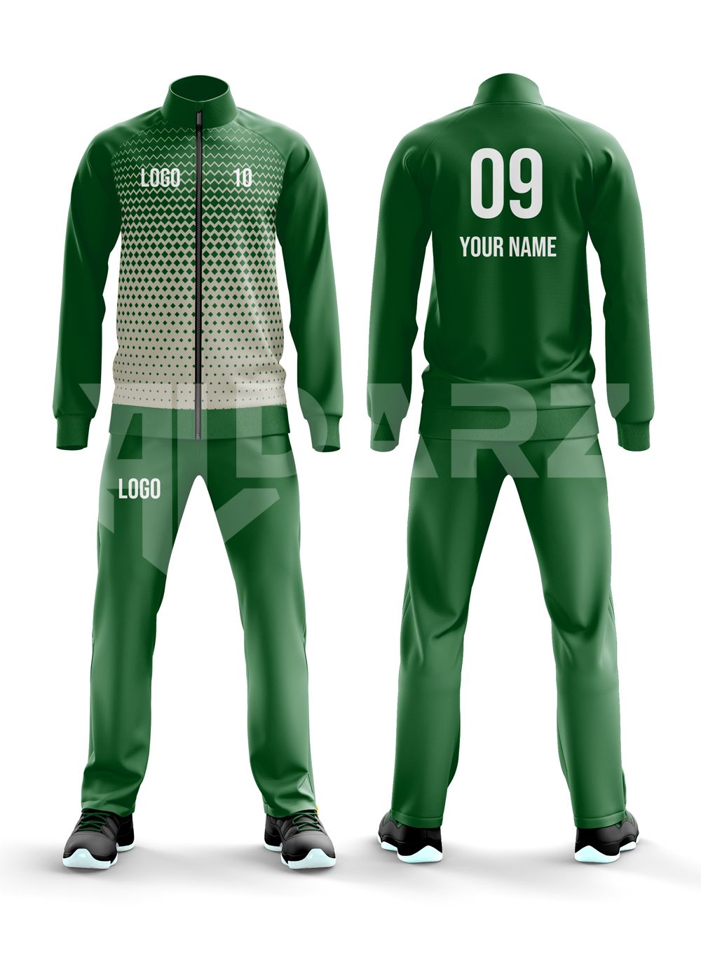 Custom Team Warmup Tracksuit – Emerald Fade Edition TWS-5