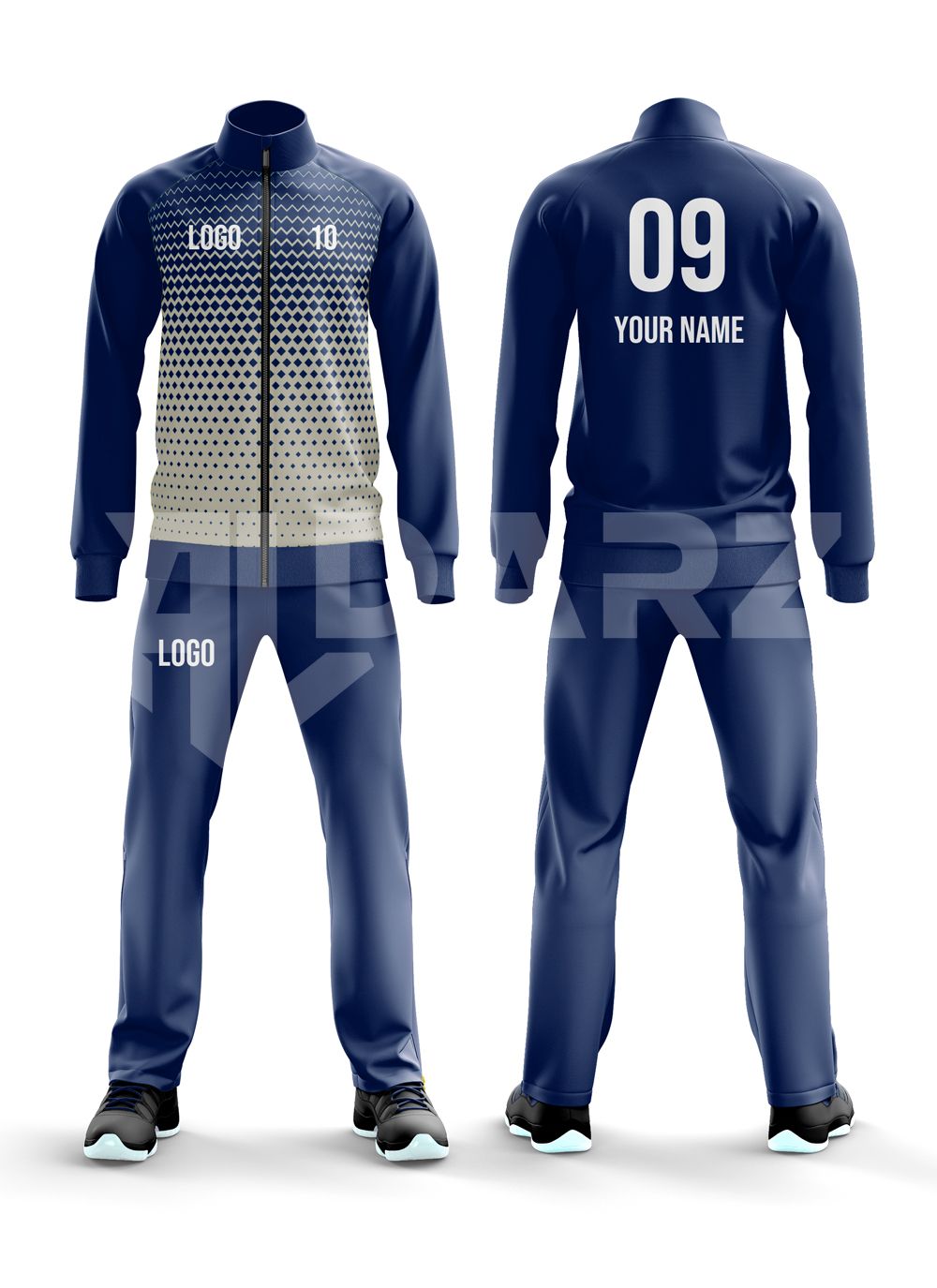 Custom Team Warmup Tracksuit – Emerald Fade Edition TWS-5